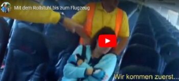 Im Rollstuhl bis zum Sitz im Flugzeug