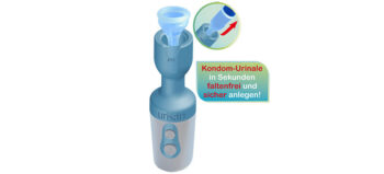 Applikator zum einfacheren Anlegen von Kondom-Urinalen