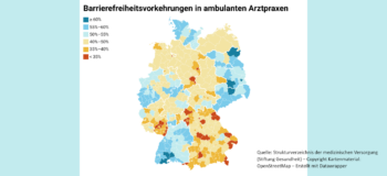 Luft nach oben: Fast die Hälfte aller Arztpraxen in mindestens einem Punkt barrierefrei
