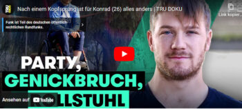 „Party, Genickbruch, Rollstuhl.“