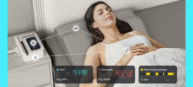 High-Tech-Kissen gegen Schnarchen und Schlaf-Apnoe
